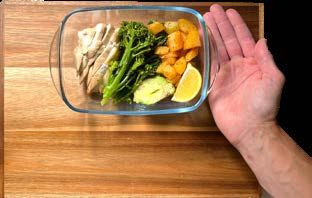 A cupped handful of roast potatoes