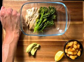A fist-sized portion of broccoli