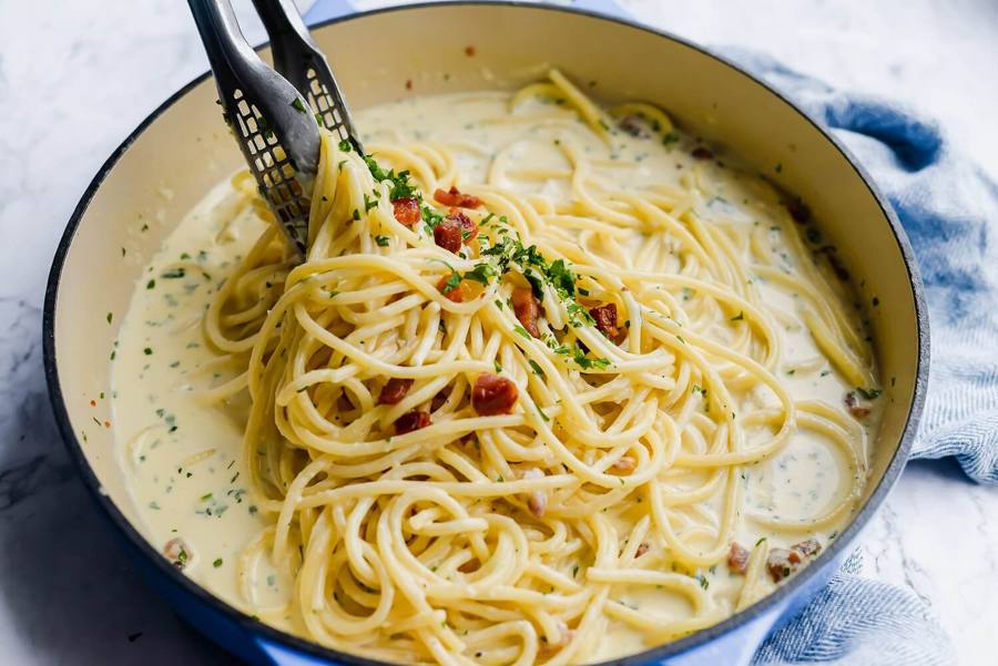 Carbonara from the cookbook
