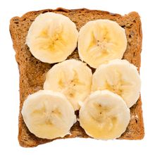 Toast with sliced banana
