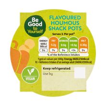 Houmous pot with mini breadsticks